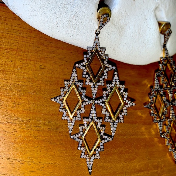 GORGEOUS ART DECO VINTAGE Earrings!! - Picture 3 of 4